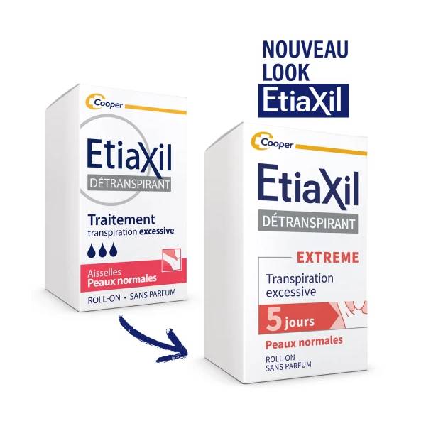Etiaxil Détranspirant Extrême Peaux Normales aisselles Roll-on 15ML