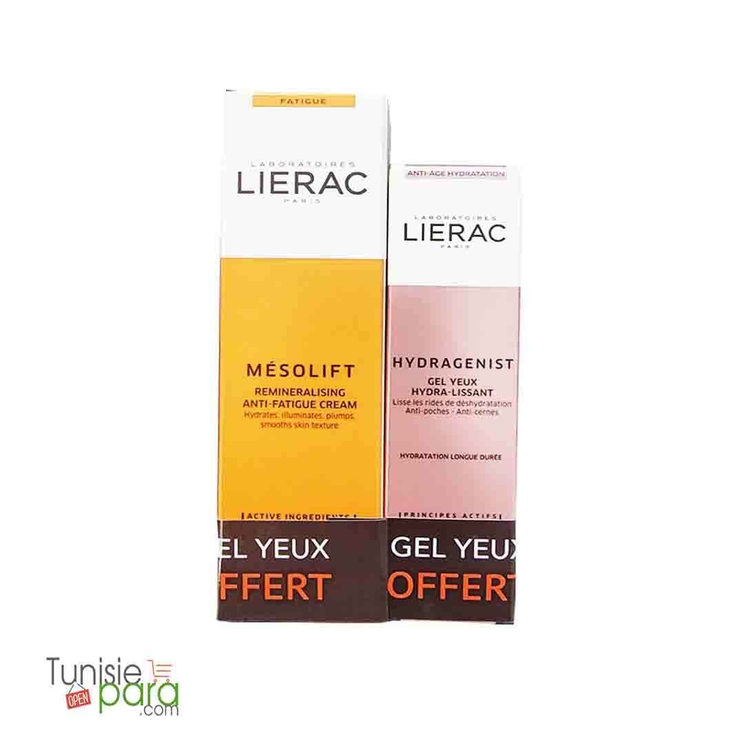 LIERAC coffret mesolift crème + hydragenist yeux offert