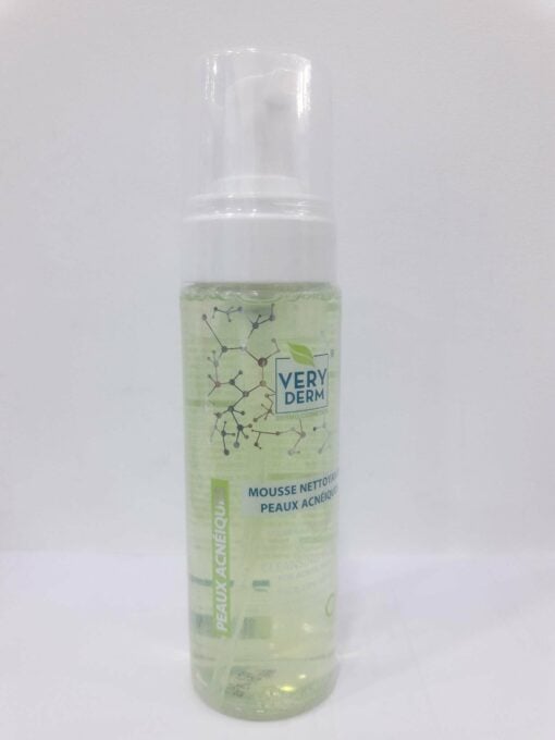 very derm mousse nettoyante peaux acneiques 200 ml – Image 2