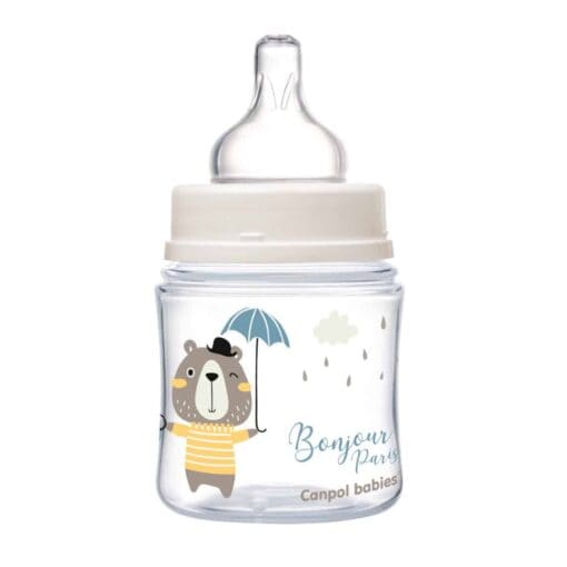 canpol babies biberon anti colique col large rose bonjour paris 120 ml – Image 4