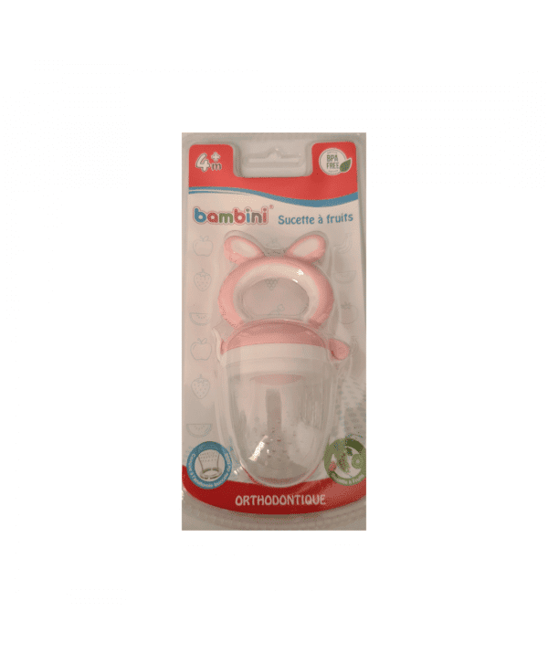 BAMBINI sucette a fruits rose ref425