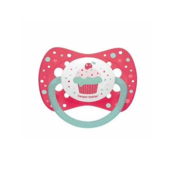 CANPOL babies sucette symetrique silicone 0-6m cupcake rose