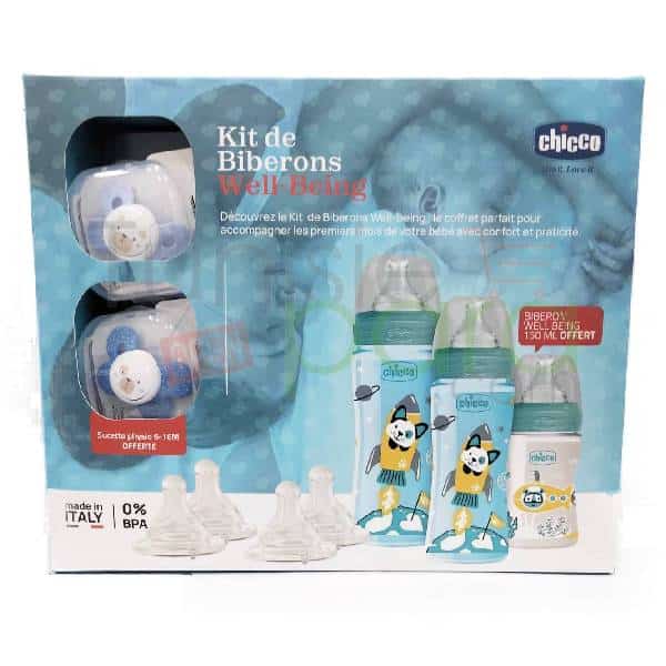 CHICCO coffret biberon well being bleu