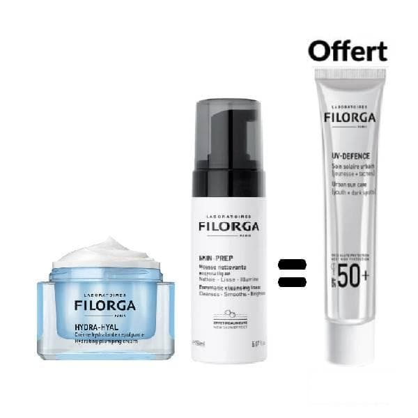 FILORGA PACK time-filler 5xp creme + SKIN PREP Mousse Nettoyante Enzymatique + uv defence SPF50+ (OFFERT) – Image 2