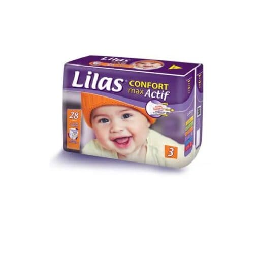 LILAS Confort max actif couche bebe T3 5-10kg b/28