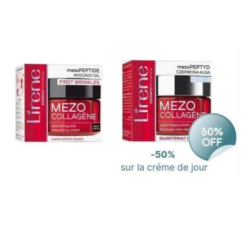 LIRENE coffret mezo collagene nuit + 50% creme jour