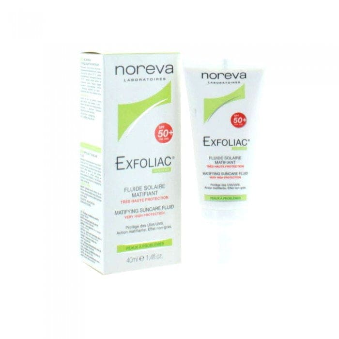 NOREVA EXFOLIAC FLUIDE SOLAIRE SPF 50+ 40ML – Image 2