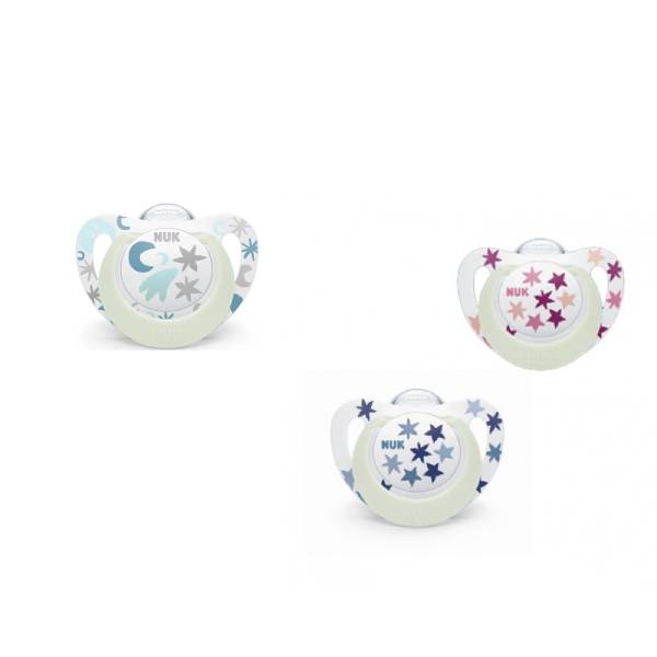 NUK Sucette star night 0-6m