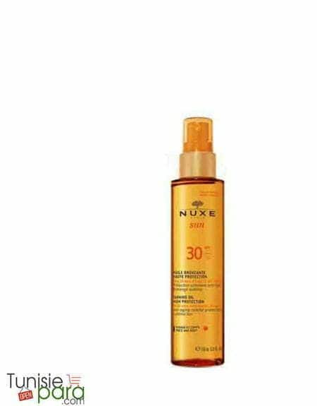 NUXE Sun Huile Bronzante visage et corps SPF30 150ml – Image 3