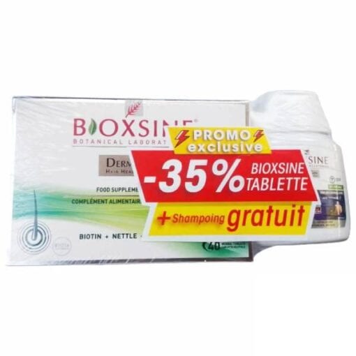 Bioxsine pack tablette 40 comprimes + bioxsine shampoing l'ail noir100 ml