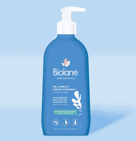 BIOLANE Gel corps et cheveux surgras 350ml (Emballages défectueux  )