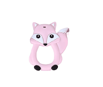 BABY PUR anneau de dentition renard rose