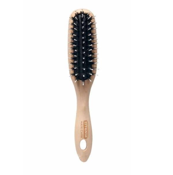 TITANIA brosse pneumatique nature erable poils sangliers/nylon 21.5cm 2863