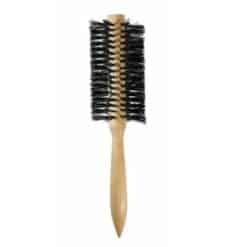 TITANIA brosse ronde 22 cm D 5cmmanche bois cheveu veritable 2827