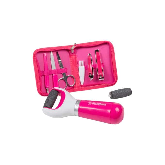 Westinghouse Set 9 pcs Râpe électrique rechargeable et trousse manucure pédicure – Image 2