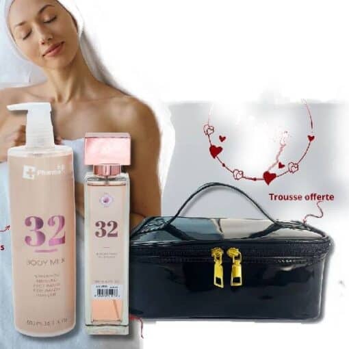 iAP PHARMA parfum et lait de corps pour femme trousse vanity noir NA32
