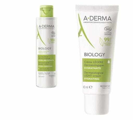 A-DERMA kit hydratation peau grasses crème légère 40 ml + eau micellaire 200 ml