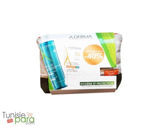 A-DERMA trousse fluide matifiant et gel moussant
