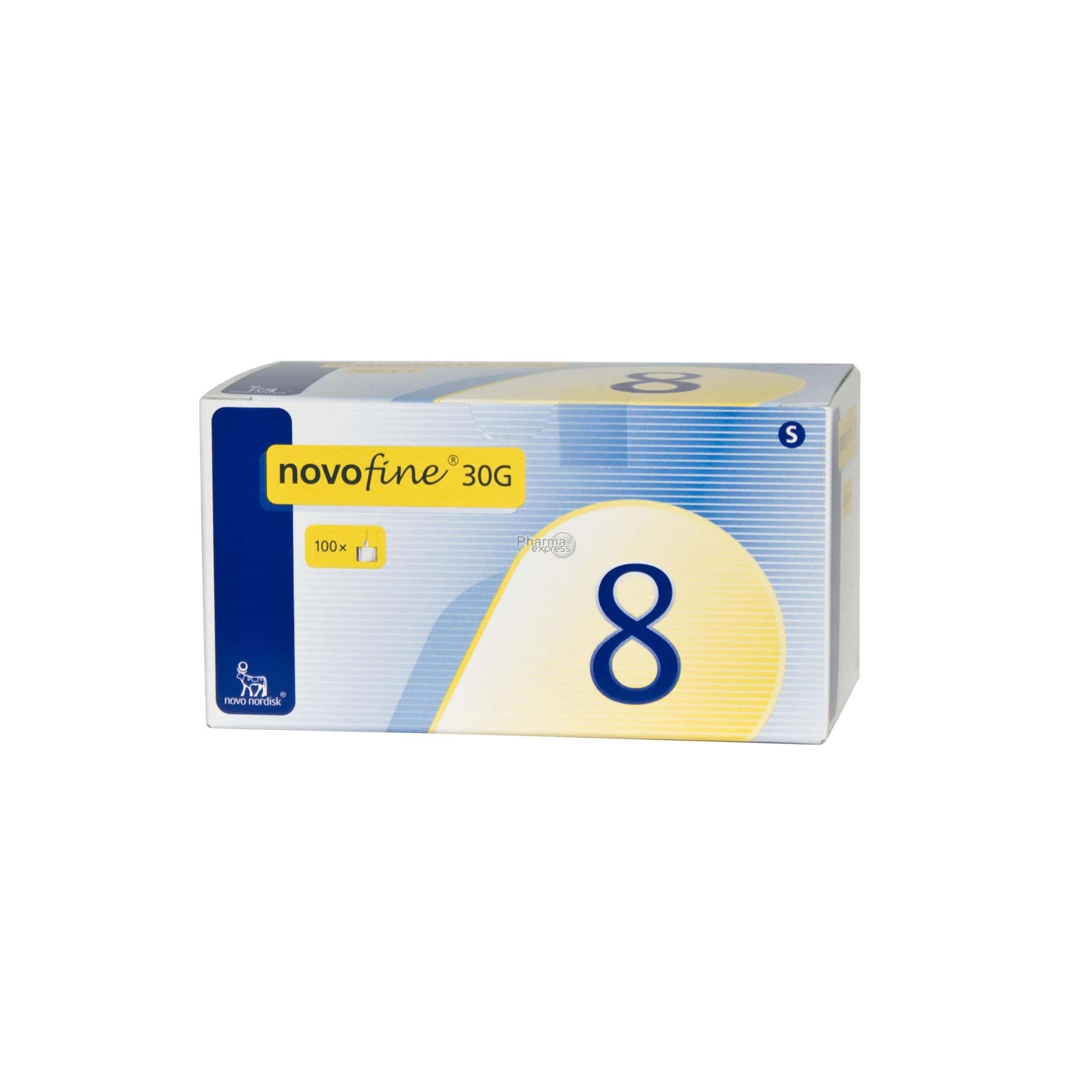 NovoFine Aiguilles 30G 8 mm 100 Pieces