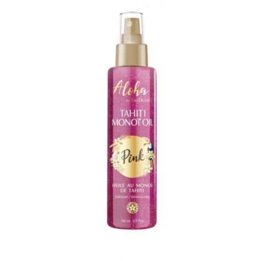 ALOHA BY INODERMA Huile au Monoï de Tahiti Pailletée PINK Spray 150ML