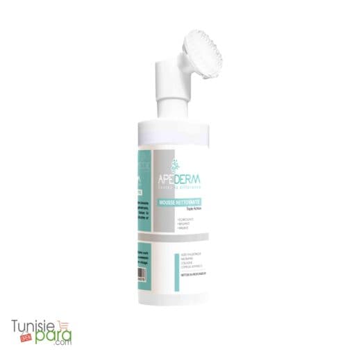Apederm mousse nettoyante triple action avec brosse 150ml