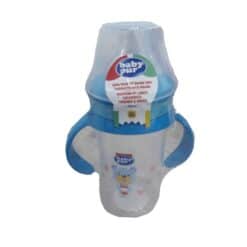 baby pur biberon large couvercle torsadé bleu 250 ml