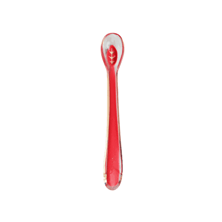 Baby pur cuillere en silicone 4m + rose – Image 2