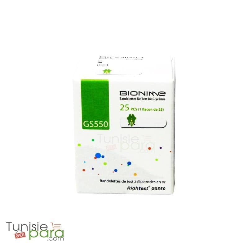 BIONIME bandelettes - GS550 (25 UI) (date d'expiration 03/2025)