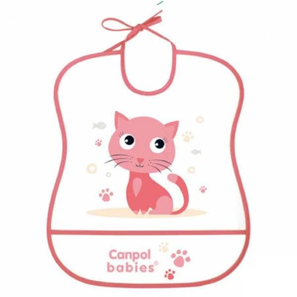 Canpol babies bavoir Impermeable rose avec Poche
