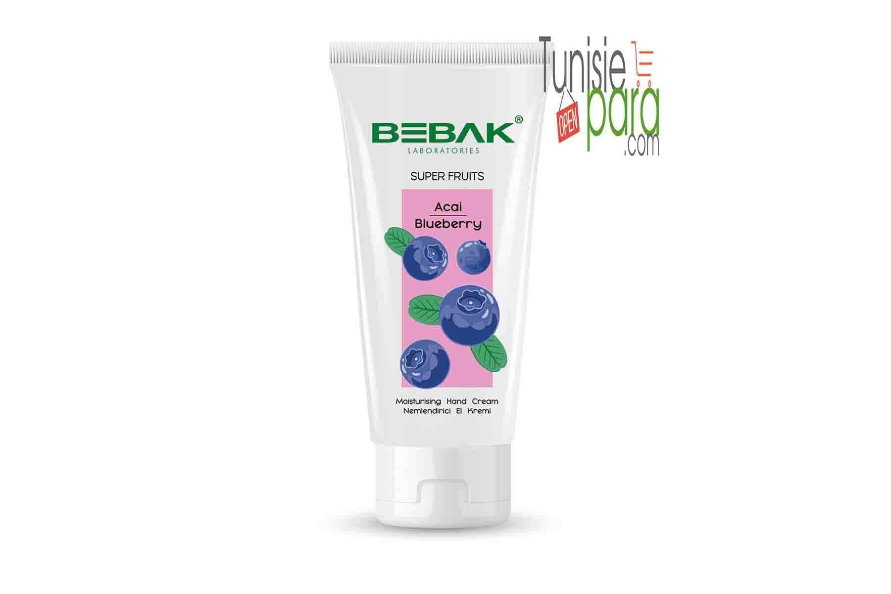 Bebak Crème pour les mains  -  Extrait d'Acai et de myrtille 40 ml