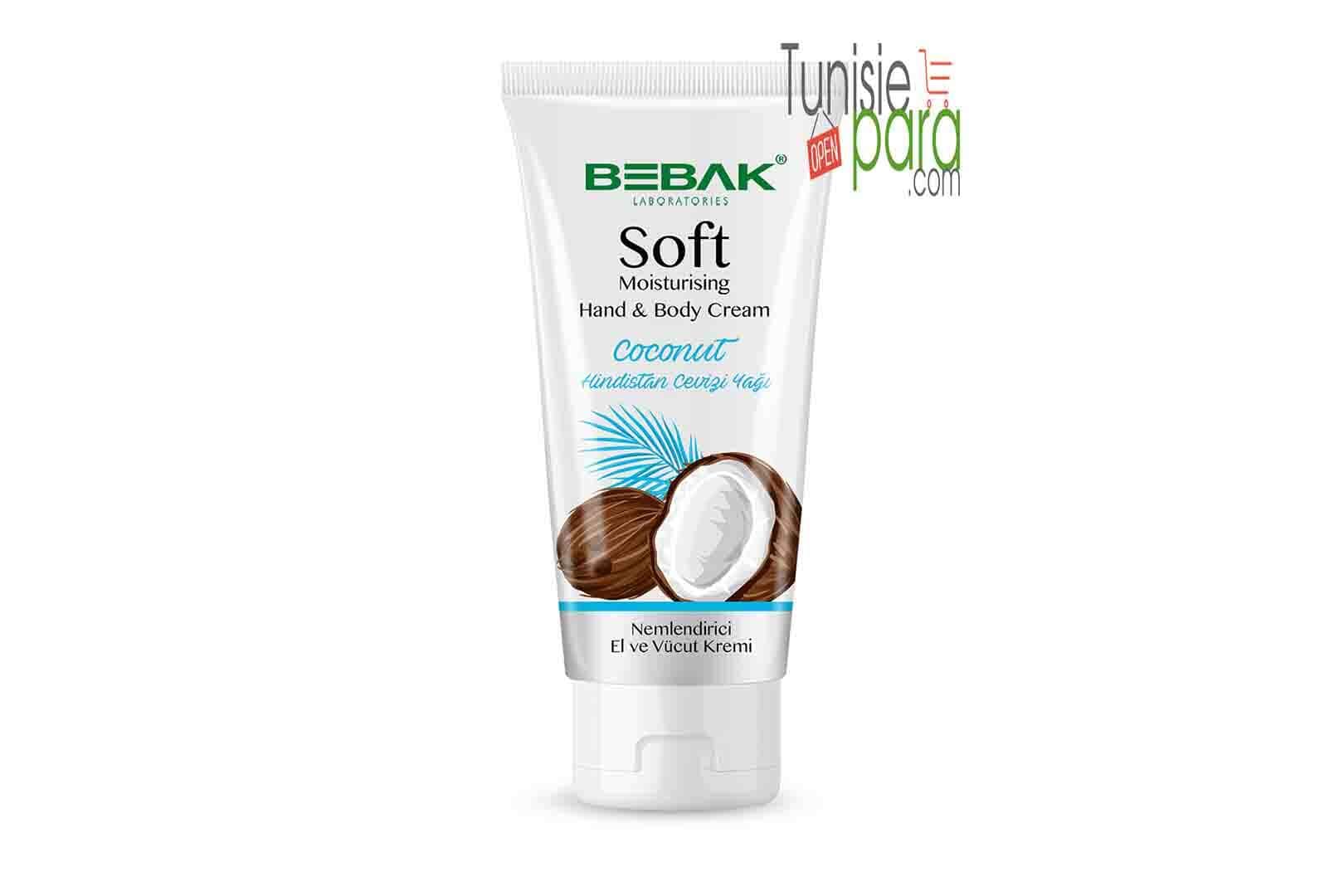 Bebak Soft Crème Mains et Corps - Huile de Coco 75 ml