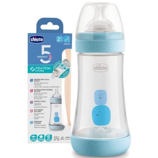 chicco biberon perfect 5 BOY 2M+ 240 ml