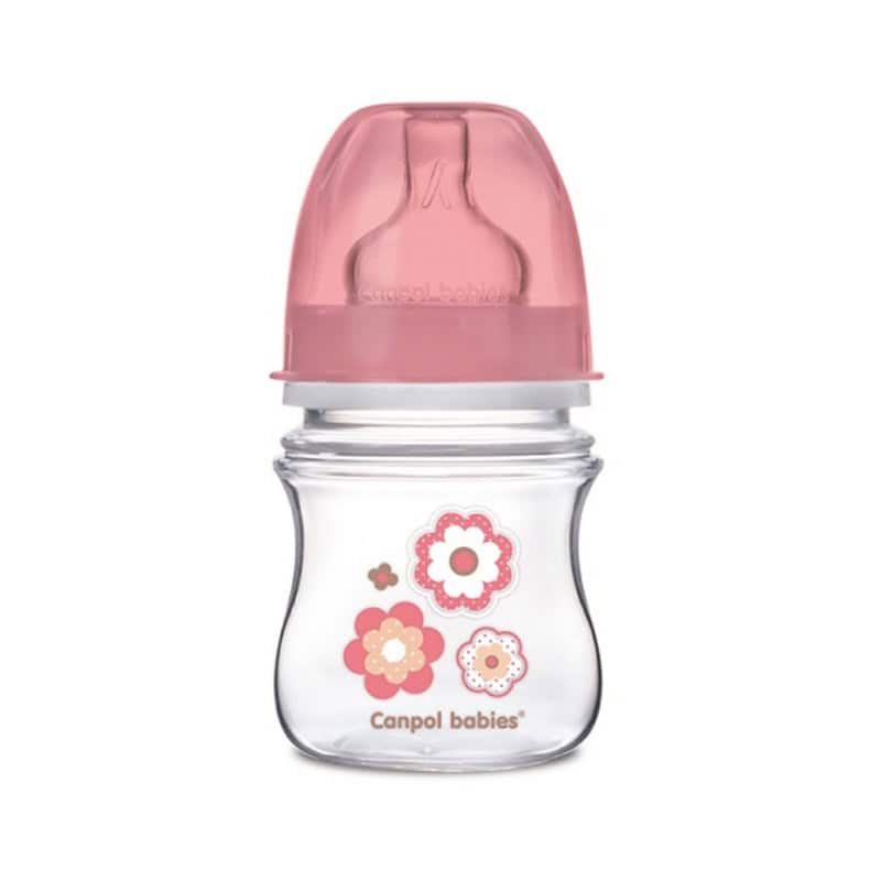 CANPOL BABIES Biberon Anti Colique Col Large 120ML NOUVEAU NE - Rose - 35/216