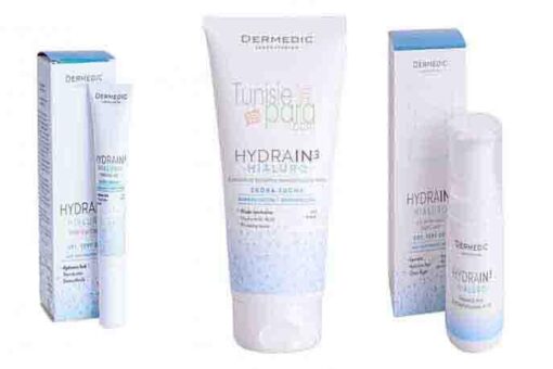 dermedic coffret crème de jour + lotion  hydratant + contour de yeux