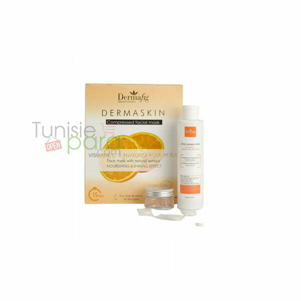 Dermafig dermaskin masques pack nourissant eclaircissant a la vitamine c & a l'acidE HYALURONIQUE *15