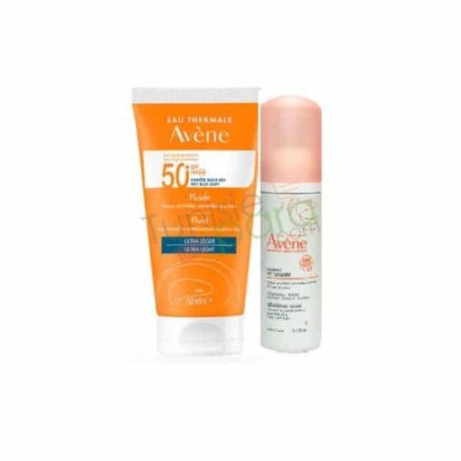Avene Duo Ecran Solaire SPF 50+ Fluide invisible + Mousse nettyante 50ml