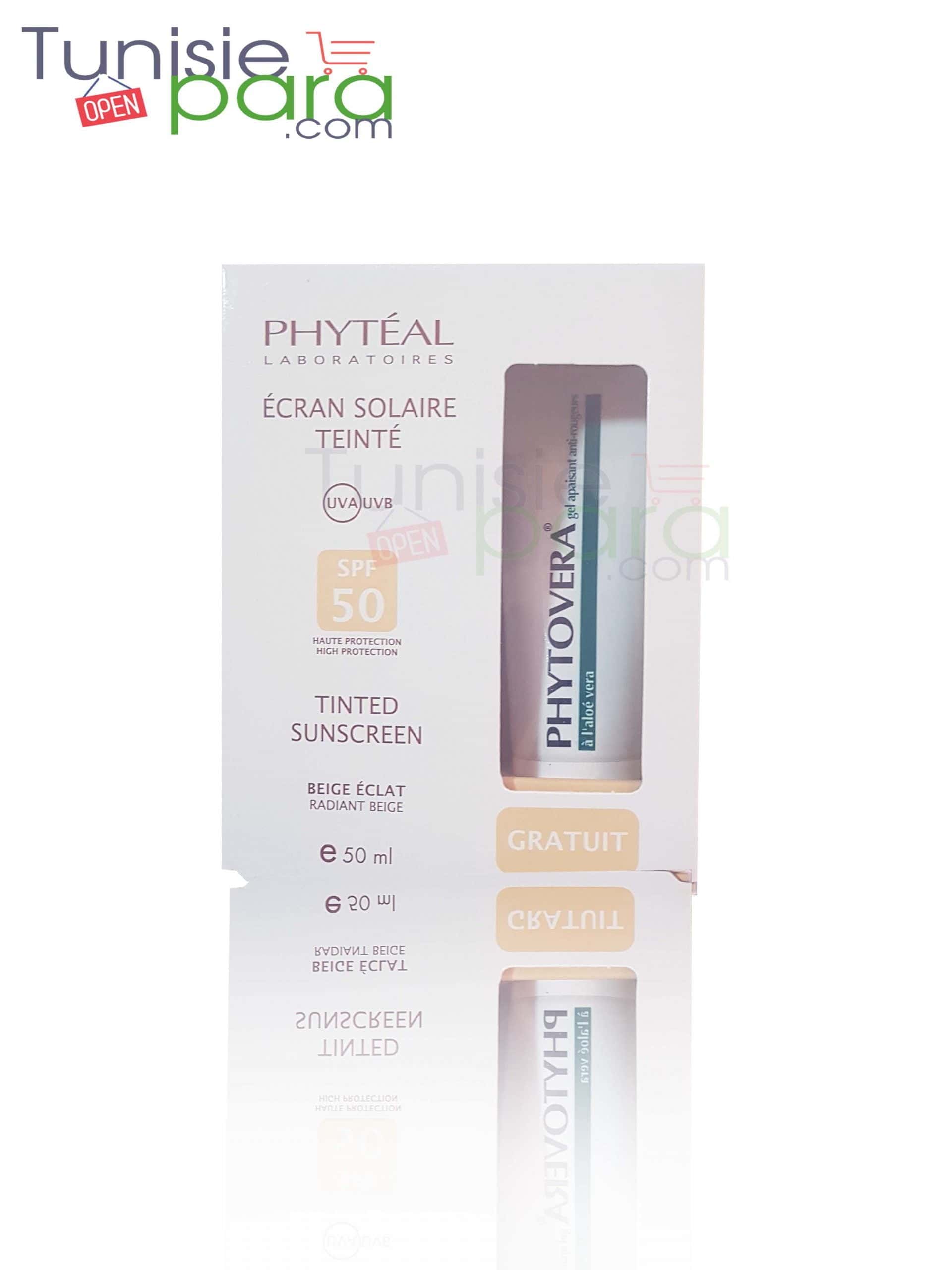 phytéal ecran solaire teinté beige éclat spf50+ 50ml – Image 2