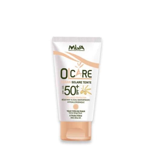 Milva Olcare Ecran Solaire Teinté Beige rosée SPF 50+ + Lait démaquillante 100 ml offert – Image 3