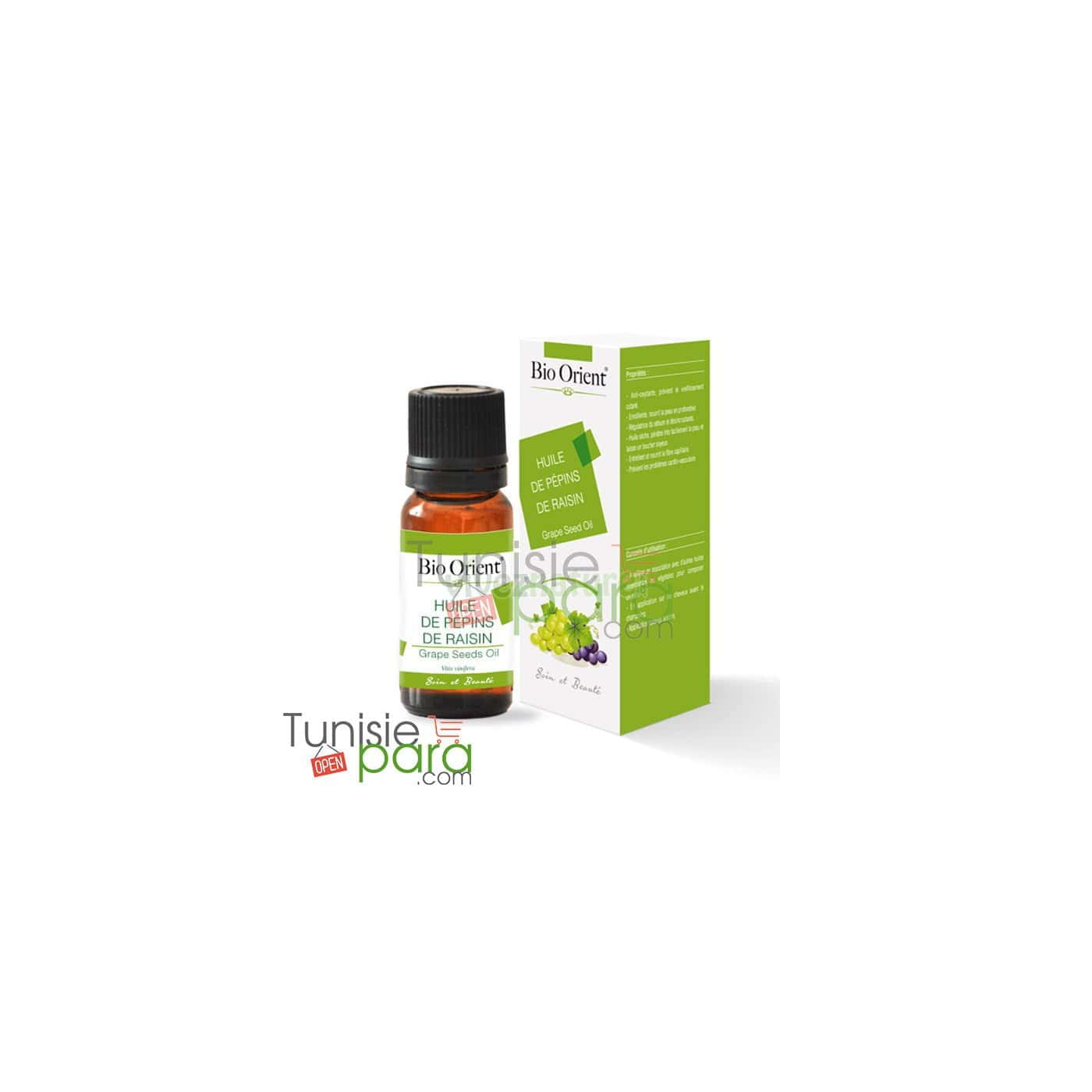 BIO ORIENT HUILE VÉGÉTALE DE PÉPINS DE RAISIN, 10ML