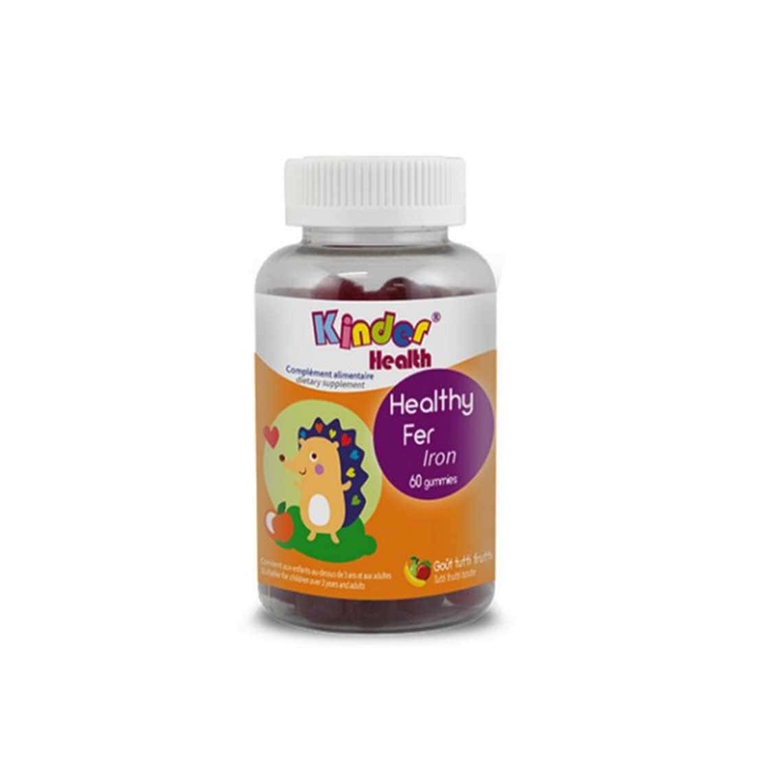 Kinder Health Healthy Fer Goût  frutly  Boite De 60 gommes