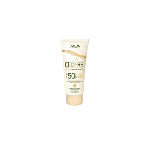 Milva olcare ecran solaire teinte beige claire spf 50+ 50 ml + Lait démaquillante 100 ml offert – Image 2