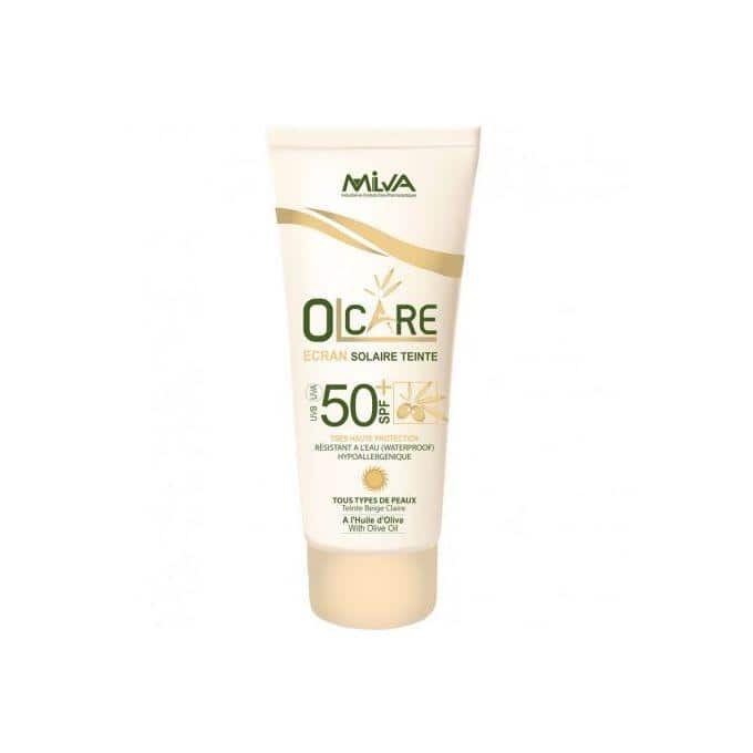 Milva Olcare Ecran Solaire Teinté Beige rosée SPF 50+ + Lait démaquillante 100 ml offert – Image 2