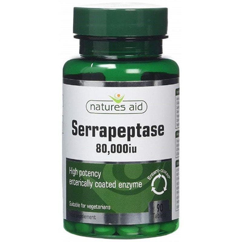 Natures Aid Serrapeptase 80,000iu 90 Comprimés