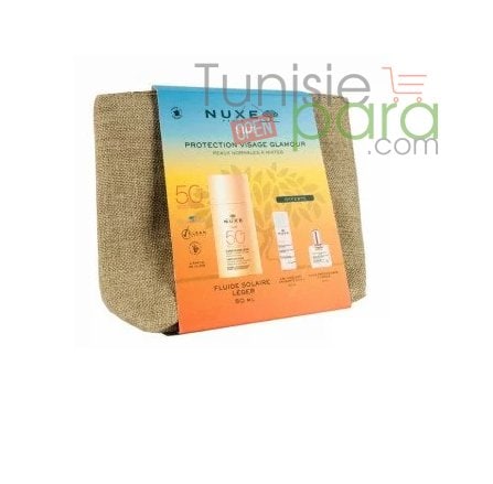 nuxe trousse protection visage glamour fluide peaux normales a mixtes