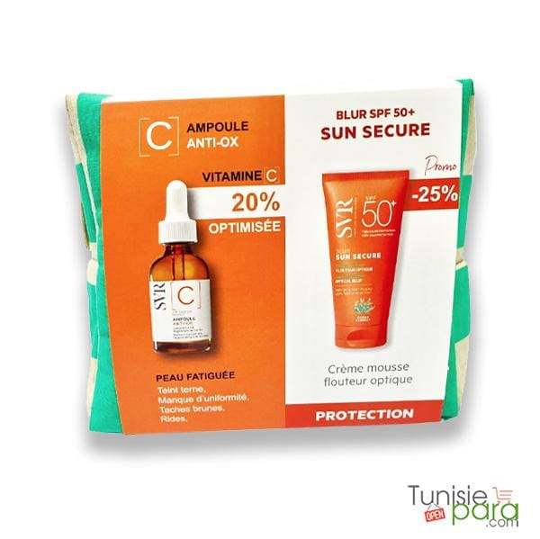 SVR TROUSSE ampoule C anti-OX +sun secure blur