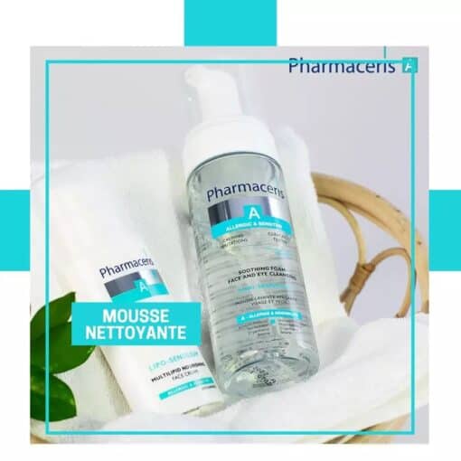 Pharmaceris coffret A hialuro-sensilium creme acide hyaluronique  40ml+ mini mousse nettoyante 50ml gratuit – Image 2