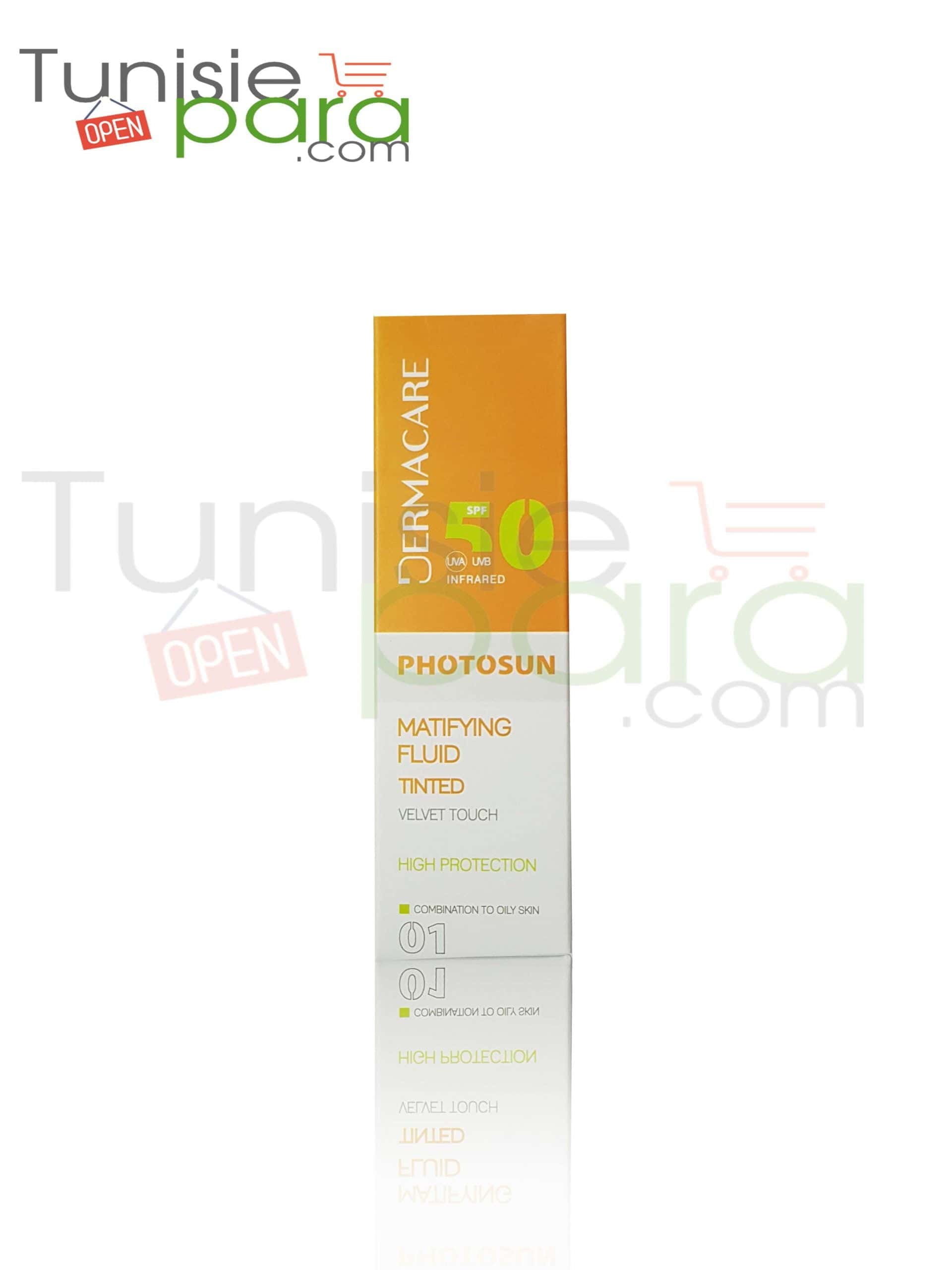 Dermacare Photosun fluide matifiant teinté SPF 50 N 01 peaux mixtes à grasses 50 ml – Image 2