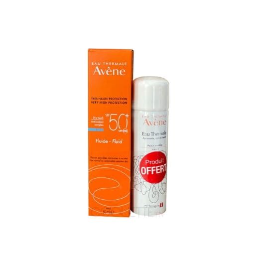 Avene Duo Ecran Solaire SPF 50+ Fluide invisible + Mousse nettyante 50ml – Image 3