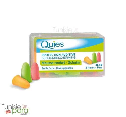 Quies Bouchons d'oreilles en mousse Fluo multi-couleurs Boite de 6 – Image 2