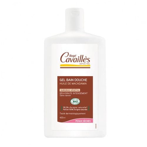 Roge cavailles gel bain douche bio macadamia peaux sèches 400 ml – Image 3